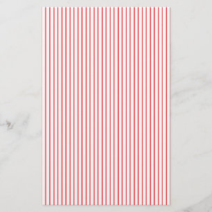 Red and White Streck Stationery Brevpapper