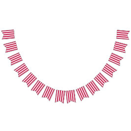 Red and White Stripe Bunting Flaggor