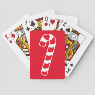 Red and White Stripe-julen Candy cane Casinokort