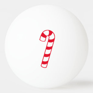 Red and White Stripe-julen Candy cane Pingisboll