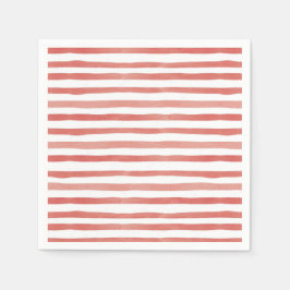 Red and White Stripe Pirat Birthday Pappersservett