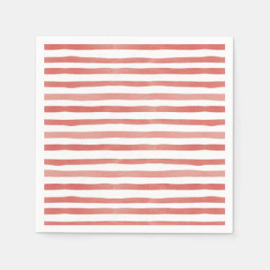 Red and White Stripe Pirat Birthday Pappersservett