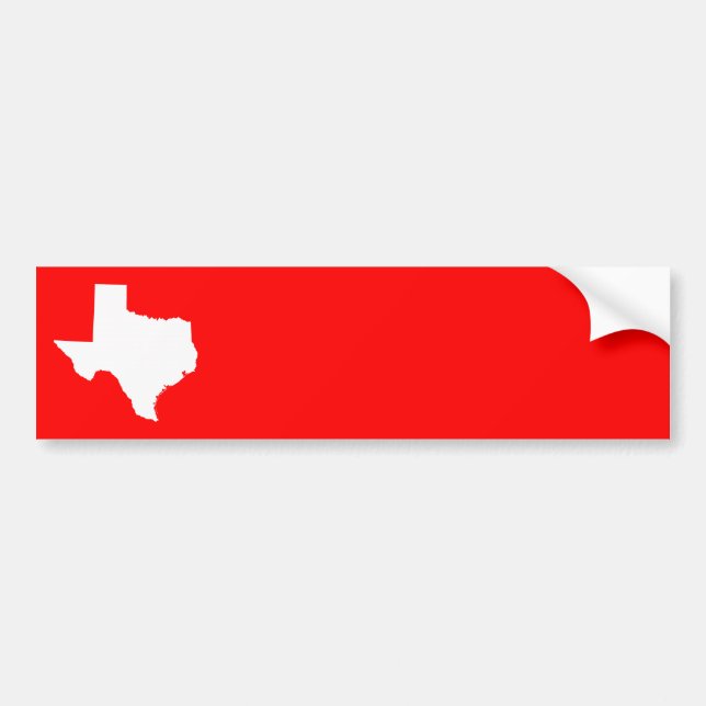 Red and White Texas Bildekal (Framsidan)