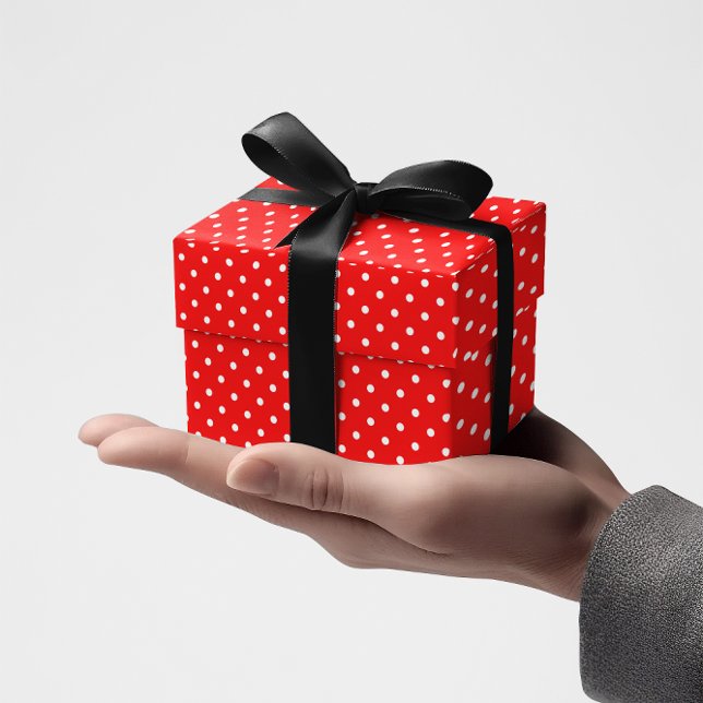 Red and White Tiny Polka dots Presentpapper (Red and White Tiny Polka Dots Wrapping Paper)