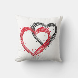 Red and White Valentine Day Pillow Kudde
