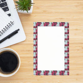 Red and White Variegated Poinsettia Helgdag Post-it Block