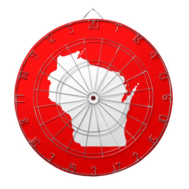 Red and White Wisconsin Darttavla (Framsidan)