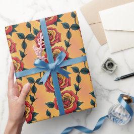 Red And Yellow Roses Presentpapper