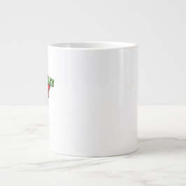 Red and Yellow Squares with Green the Circles Text Jumbo Mugg