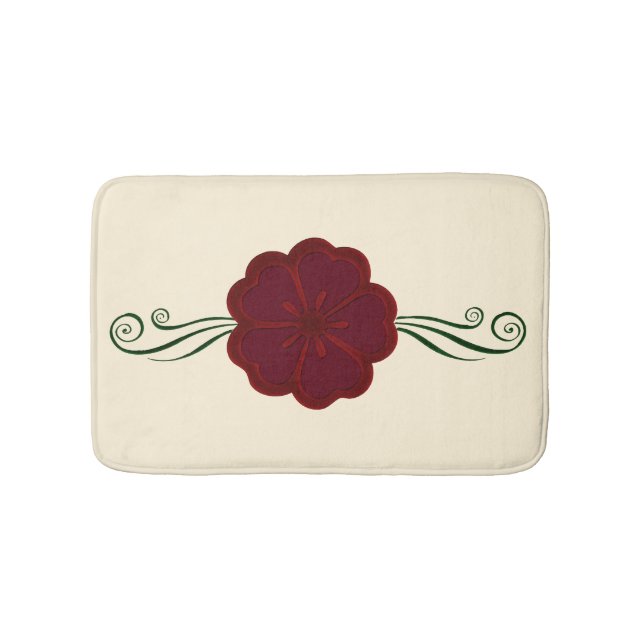 Red Anemone Flower Bath Mat Badrumsmatta (Framsidan)
