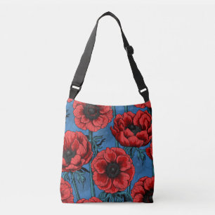 Red anemone-trädgård axelväska