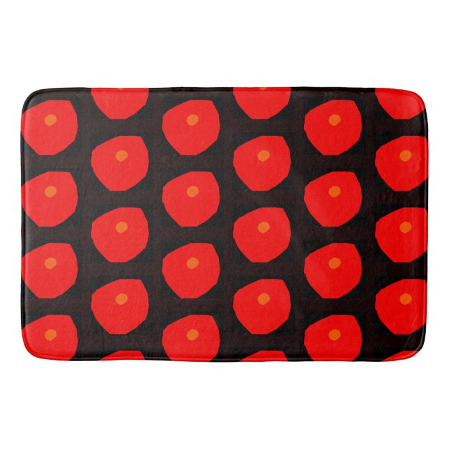 Red anemones Bath Mat Badrumsmatta (Framsidan)