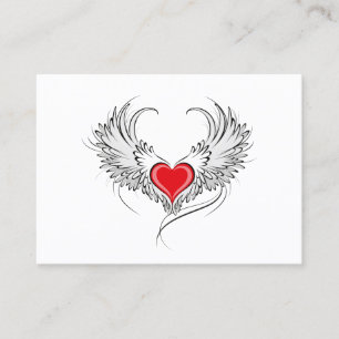 Red Angel Heart med vingar