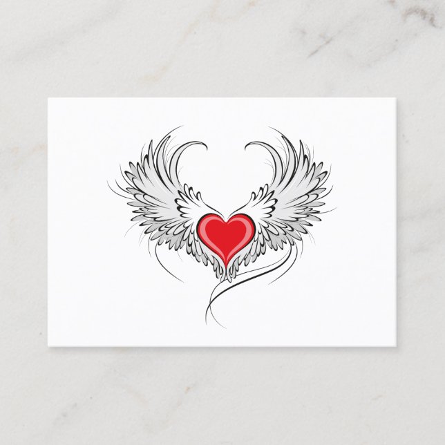 Red Angel Heart med vingar (Framsida)