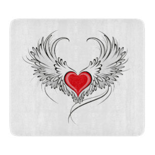 Red Angel Heart med vingar