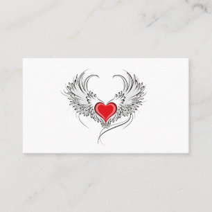 Red Angel Heart med vingar