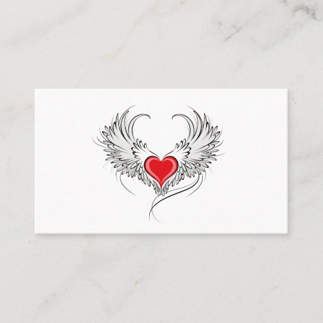 Red Angel Heart med vingar (Framsida)