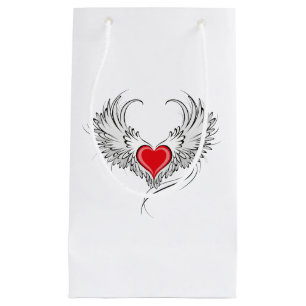 Red Angel Heart med vingar