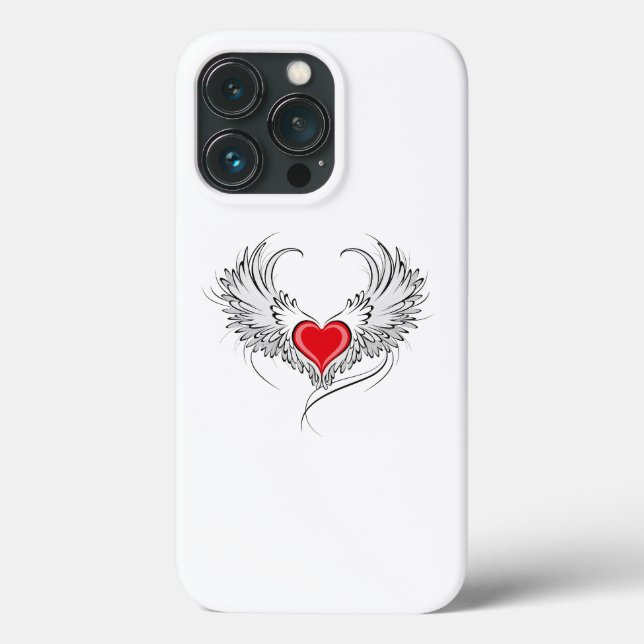 Red Angel Heart med vingar (Baksida)