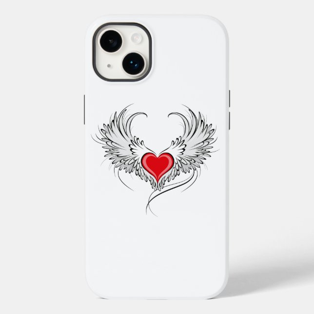 Red Angel Heart med vingar (Baksida)