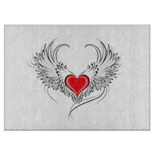 Red Angel Heart med vingar
