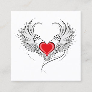 Red Angel Heart med vingar