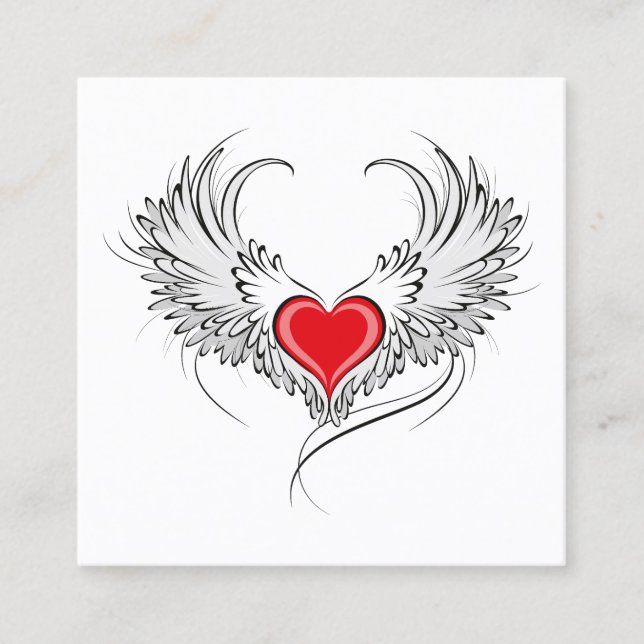 Red Angel Heart med vingar (Framsida)