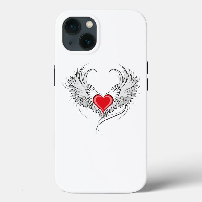 Red Angel Heart med vingar (Baksida)