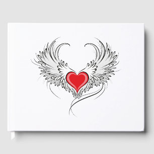 Red Angel Heart med vingar Gästböcker