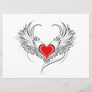 Red Angel Heart med vingar Program