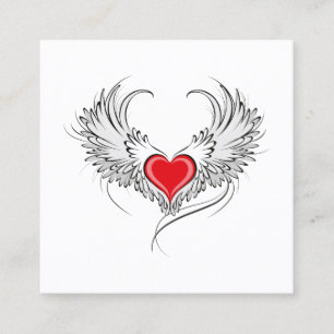 Red Angel Heart med vingar Rabattkort