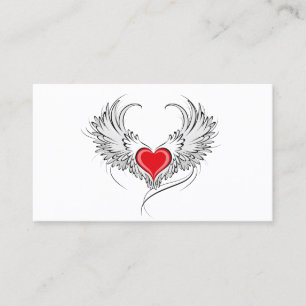 Red Angel Heart med vingar Rabattkort
