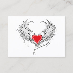 Red Angel Heart med vingar Rabattkort