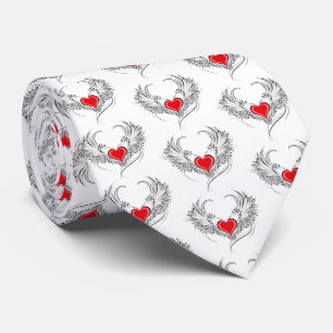 Red Angel Heart med vingar Slips