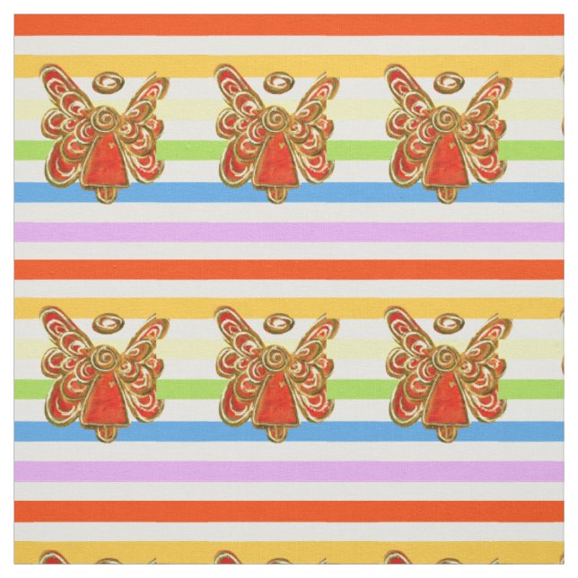 Red Angel Rainbow Rand Fabric Art Material Tyg (Provkarta)