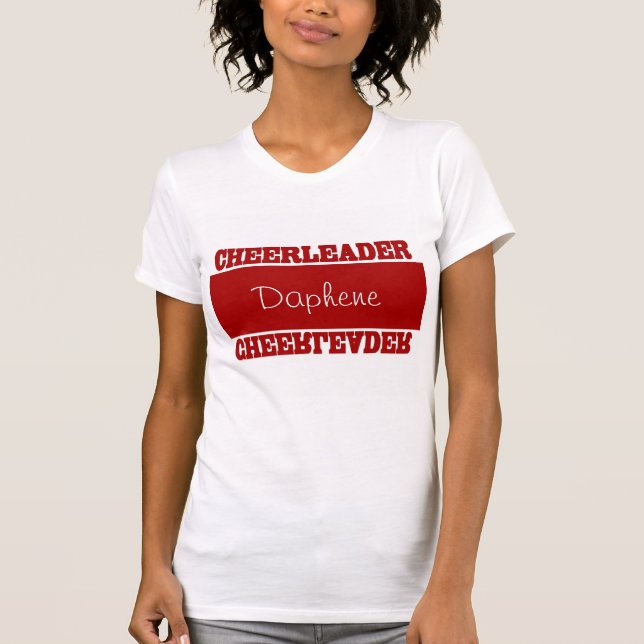 Red Anpassningsbar CheerLedare T-shirt (Framsida)