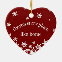 Red Anpassningsbar City Snowflake Home Ceramic Orn