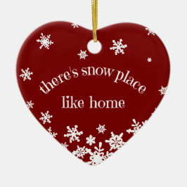 Red Anpassningsbar City Snowflake Home Ceramic Orn Julgransprydnad Keramik