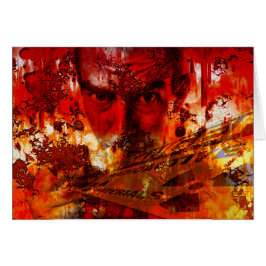 Red Ansikte Graffiti Hälsningskort