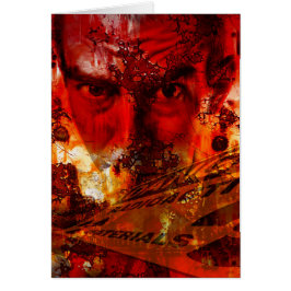 Red Ansikte Graffiti Hälsningskort