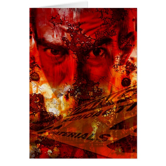 Red Ansikte Graffiti Hälsningskort (Framsidan)