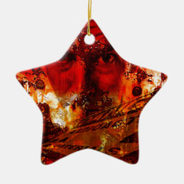 Red Ansikte Graffiti Julgransprydnad Keramik