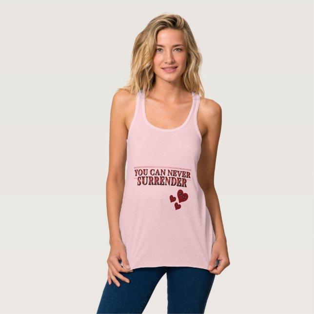 Red Ansikte Kärlek Heart Art Linne Med Racerback (Hel framsida)