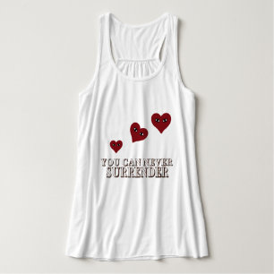 Red Ansikte Kärlek Heart Art Tanktop Linne Med Racerback