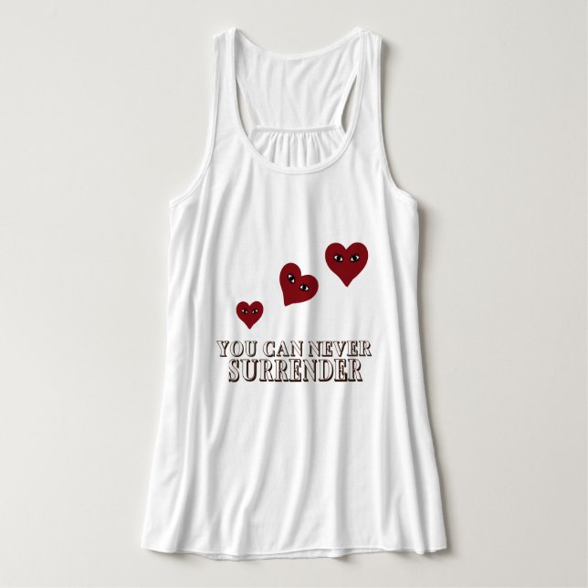 Red Ansikte Kärlek Heart Art Tanktop Linne Med Racerback (Design framsida)