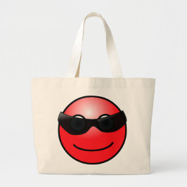 Red Ansikte Tote Bag Jumbo Tygkasse