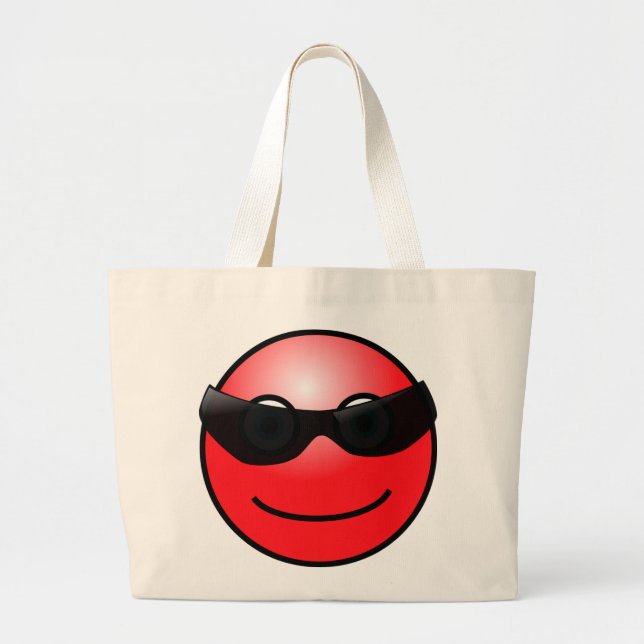 Red Ansikte Tote Bag Jumbo Tygkasse (Framsidan)