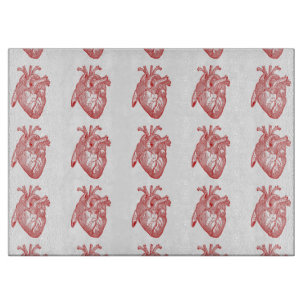 Red Antique Anatomical Heart