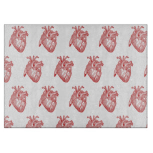 Red Antique Anatomical Heart