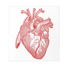 Red Antique Anatomical Heart Anteckningsblock